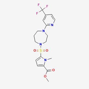 molecular formula C18H21F3N4O4S B13408924 Methyl 1-methyl-5-[[4-[4-(trifluoromethyl)pyridin-2-yl]-1,4-diazepan-1-yl]sulfonyl]pyrrole-2-carboxylate 
