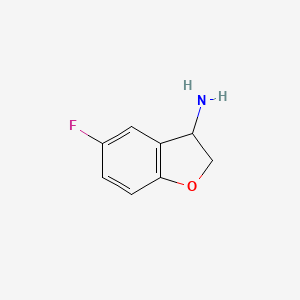 molecular formula C8H8FNO B1340894 5-Fluoro-2,3-dihydro-benzofuran-3-ylamine CAS No. 885280-83-1