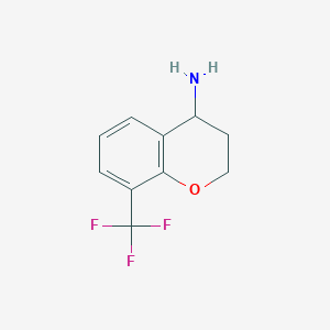 molecular formula C10H10F3NO B1340899 8-(Trifluoromethyl)chroman-4-amine CAS No. 890839-70-0