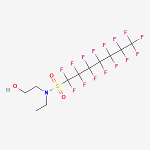 molecular formula C11H10F15NO3S<br>C7F15SO2N(C2H5)CH2CH2OH B13408997 N-Ethyl-pentadecafluoro-N-(2-hydroxyethyl)-1-heptanesulfonamide CAS No. 68555-73-7