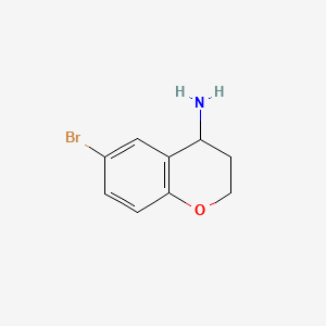molecular formula C9H10BrNO B1340900 6-Bromochroman-4-amine CAS No. 735248-42-7
