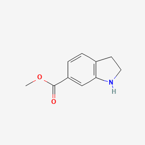 molecular formula C10H11NO2 B1340901 Methyl indoline-6-carboxylate CAS No. 341988-36-1