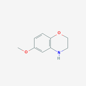 molecular formula C9H11NO2 B1340903 6-methoxy-3,4-dihydro-2H-1,4-benzoxazine CAS No. 58960-11-5
