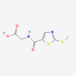 molecular formula C7H8N2O3S2 B13409039 N-[[2-(Methylthio)-5-thiazolyl]carbonyl]-glycine 
