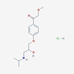 molecular formula C15H24ClNO4 B13409059 1-[4-[2-Hydroxy-3-[(1-methylethyl)amino]propoxy]phenyl]-2-methoxyethanone Hydrochloride 