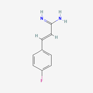 molecular formula C9H9FN2 B13409095 2-Propenimidamide,3-(4-fluorophenyl)-,(2E)-(9CI) 
