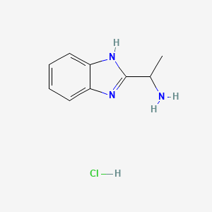 molecular formula C9H12ClN3 B1340913 1-(1H-benzimidazol-2-yl)ethanamine hydrochloride CAS No. 853789-10-3