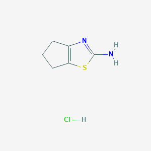 molecular formula C6H9ClN2S B1340918 5,6-Dihydro-4H-cyclopenta[d]thiazol-2-amine hydrochloride CAS No. 82514-58-7