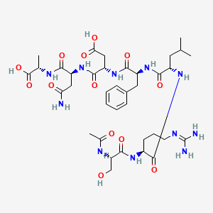 molecular formula C37H57N11O13 B13409218 Ac-Somatotropin (7-13) CAS No. 85684-24-8