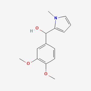 molecular formula C14H17NO3 B13409255 3,4-Dimethoxyphenyl-(1-methyl-2-pyrrolyl)methanol 