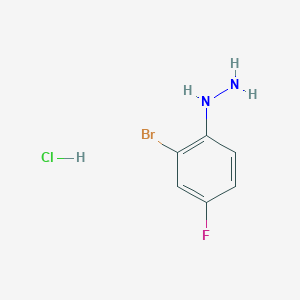 molecular formula C6H7BrClFN2 B1340929 (2-Bromo-4-fluorophenyl)hydrazine hydrochloride CAS No. 571170-91-7