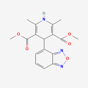 molecular formula C17H17N3O5 B13409314 Dimethyl 4-(benzo[C][1,2,5]oxadiazol-4-YL)-2,6-dimethyl-1,4-dihydropyridine-3,5-dicarboxylate 