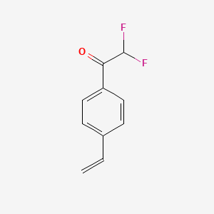molecular formula C10H8F2O B13409330 1-(4-Ethenylphenyl)-2,2-difluoroethan-1-one CAS No. 74946-48-8