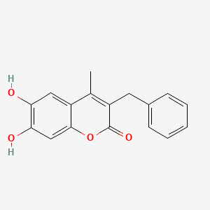 molecular formula C17H14O4 B1340936 3-benzyl-6,7-dihydroxy-4-methyl-2H-chromen-2-one CAS No. 23368-41-4