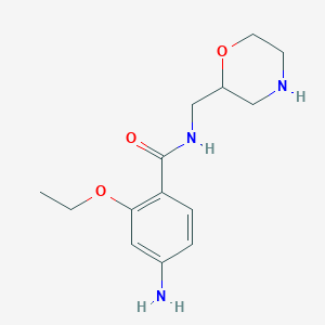 molecular formula C14H21N3O3 B134094 4-amino-2-ethoxy-N-(morpholin-2-ylmethyl)benzamide CAS No. 170799-30-1