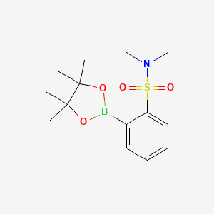 molecular formula C14H22BNO4S B1340967 N,N-Dimethyl-2-(4,4,5,5-tetramethyl-1,3,2-dioxaborolan-2-YL)benzenesulfonamide CAS No. 486422-06-4