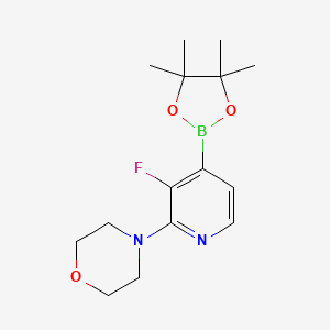 4-(3-Fluoro-4-(4,4,5,5-tetramethyl-1,3,2-dioxaborolan-2-YL)pyridin-2-YL)morpholine