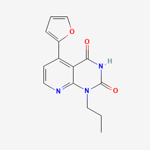molecular formula C14H13N3O3 B1340971 5-(furan-2-yl)-1-propylpyrido[2,3-d]pyrimidine-2,4(1H,3H)-dione 