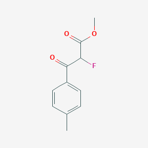 molecular formula C11H11FO3 B13409745 Methyl 2-fluoro-3-(4-methylphenyl)-3-oxopropanoate CAS No. 76435-48-8