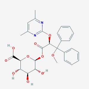 molecular formula C28H30N2O10 B134098 Ambrisentan acyl beta-D-glucuronide CAS No. 1106685-58-8