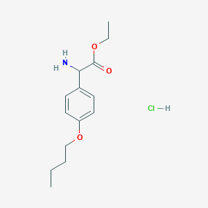 molecular formula C14H22ClNO3 B1341034 Ethyl amino(4-butoxyphenyl)acetate hydrochloride CAS No. 1025447-59-9