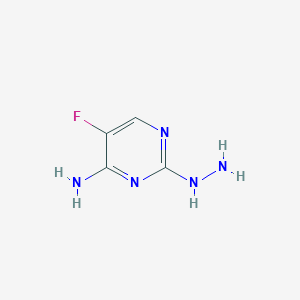 molecular formula C4H6FN5 B1341038 5-Fluoro-2-hydrazinylpyrimidin-4-amine CAS No. 925192-06-9
