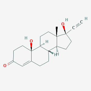 molecular formula C20H26O3 B134104 17-Ethynyl-10-hydroxy-19-nortestosterone CAS No. 1236-00-6