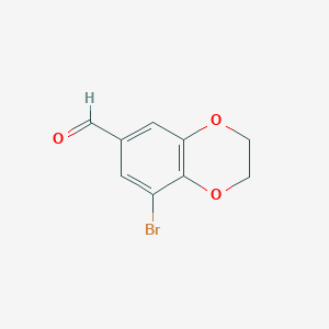 molecular formula C9H7BrO3 B1341046 8-Bromo-2,3-dihydro-1,4-benzodioxine-6-carbaldehyde CAS No. 860003-88-9