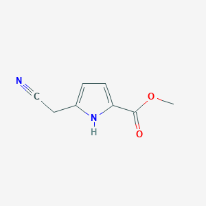 molecular formula C8H8N2O2 B134105 Methyl 5-(cyanomethyl)-1H-pyrrole-2-carboxylate CAS No. 144194-95-6