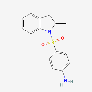 molecular formula C15H16N2O2S B1341050 4-[(2-methyl-2,3-dihydro-1H-indol-1-yl)sulfonyl]aniline CAS No. 774586-92-4