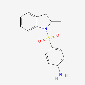 4-[(2-methyl-2,3-dihydro-1H-indol-1-yl)sulfonyl]aniline