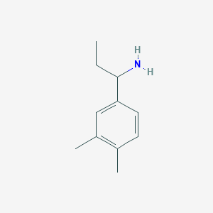 molecular formula C11H17N B1341055 1-(3,4-Dimethylphenyl)propan-1-amine CAS No. 473732-70-6