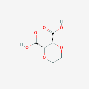 molecular formula C6H8O6 B13410776 (2R,3S)-1,4-dioxane-2,3-dicarboxylicacid,cis 