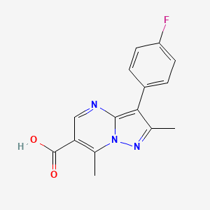 3-(4-Fluorophenyl)-2,7-dimethylpyrazolo[1,5-a]pyrimidine-6-carboxylic acid