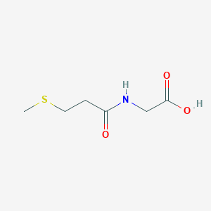 molecular formula C6H11NO3S B13410882 N-[3-(Methylthio)-1-oxopropyl]glycine 