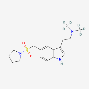 molecular formula C17H25N3O2S B13410899 Almotriptan-d6 