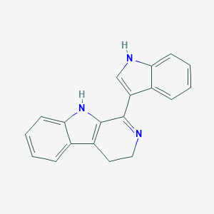 molecular formula C19H15N3 B134109 4,9-Dihydro-1-(1H-indol-3-yl)-3H-pyrido(3,4-b)indole CAS No. 155885-65-7