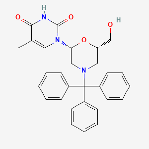 1-((2R,6S)-6-(hydroxymethyl)-4-tritylmorpholin-2-yl)-5-methylpyrimidine-2,4(1H,3H)-dione