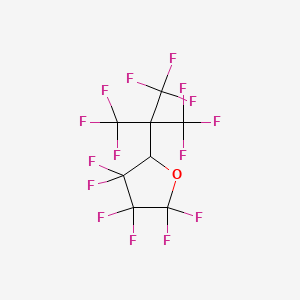 molecular formula C8HF15O B13410927 Furan, 2,2,3,3,4,4-hexafluorotetrahydro-5-(2,2,2-trifluoro-1,1-bis(trifluoromethyl)ethyl)- CAS No. 71302-72-2