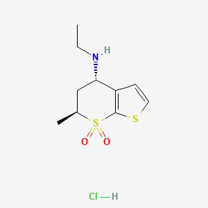 molecular formula C10H16ClNO2S2 B13410953 Desaminosulfonyl Dorzolamide Hydrochloride 