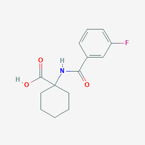 molecular formula C14H16FNO3 B1341099 1-(3-Fluoro-benzoylamino)-cyclohexanecarboxylic acid CAS No. 912771-16-5