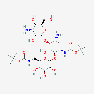 molecular formula C28H52N4O15 B13411001 Boc-protected Kanamycin A d8-Major 