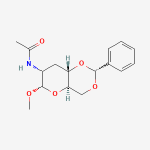 molecular formula C16H21NO5 B13411030 Methyl 2-(Acetylamino)-2,3-dideoxy-4,6-O-[(R)-phenylmethylene]-alpha-D-ribo-hexopyranoside 