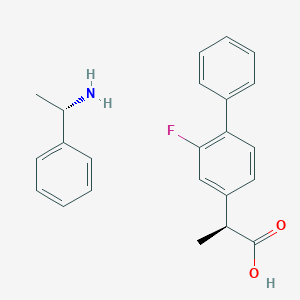 molecular formula C23H24FNO2 B13411036 (2S)-2-(2-Fluoro-1,1'-biphenyl-4-yl)propanoic Acid (S)-(-)-alpha-Methylbenzylamine Salt;(2S)-2-(2-Fluoro-4-biphenyl)propanoic Acid (S)-(-)-alpha-Methylbenzylamine Salt 