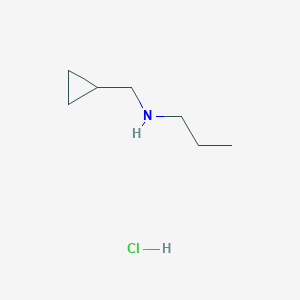 molecular formula C7H16ClN B13411056 N-(cyclopropylmethyl)propan-1-amine;hydrochloride 