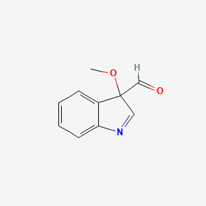 molecular formula C10H9NO2 B13411063 3-Methoxy-3-indolecarboxaldehyde 