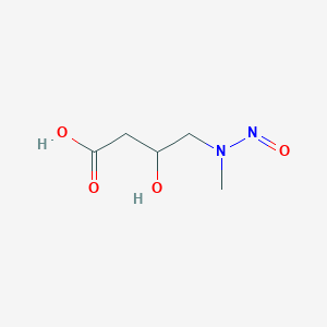 molecular formula C5H10N2O4 B13411137 3-Hydroxy-4-[methyl(nitroso)amino]butanoic acid CAS No. 77382-78-6