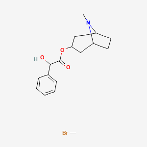 molecular formula C17H24BrNO3 B13411238 Bromomethane;(8-methyl-8-azabicyclo[3.2.1]octan-3-yl) 2-hydroxy-2-phenylacetate 