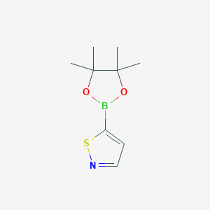 molecular formula C9H14BNO2S B1341124 5-(4,4,5,5-Tetramethyl-1,3,2-dioxaborolan-2-yl)isothiazole CAS No. 1045809-78-6