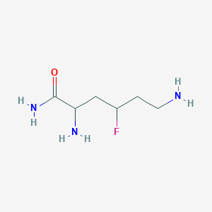 molecular formula C6H14FN3O B13411293 Hexanamide, 2,6-diamino-4-fluoro- 
